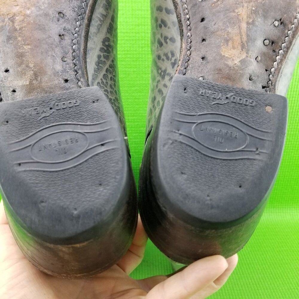 ✅ Mens 11.5 VTG Abilene Pointed Toe Western Cowboy Boots Gray Leather USA **READ - Picture 10 of 13